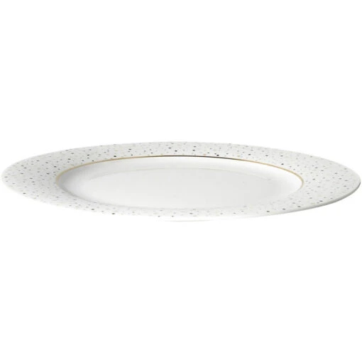 Dutch Rose Amsterdam Loft Dinerbord Plat 26 Cm Wit Glitter -Philips Verkoop 101 0338 2 1 2