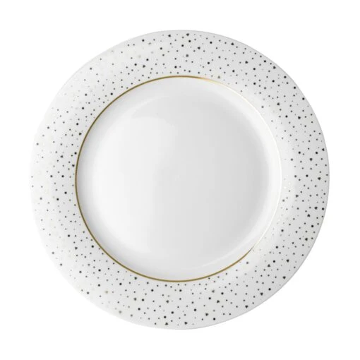 Dutch Rose Amsterdam Loft Dinerbord Plat 26 Cm Wit Glitter -Philips Verkoop 101 0338 4