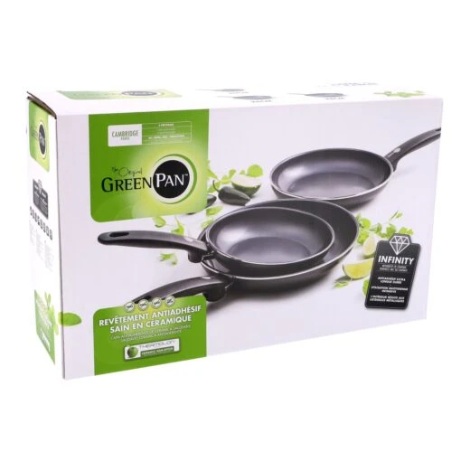 Greenpan Cambridge Black Koekenpan Set 3 Stuks20 Cm, 24 Cm En 28 Cm -Philips Verkoop 102 2449 1 1