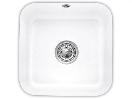 Villeroy & Boch Spoelbakken - Keramische Spoelbak 445x445 Mm Incl. Afvoergarnituur, CeramicPlus, Alpine Wit 670301R1 -Philips Verkoop 19876d3f2d09c99e58cd848a