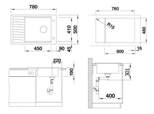 Blanco Elon XL 6 - Silgranit Spoelbak, 780x500 Mm, Met Toebehoren, InFino, Zacht Wit 527069 -Philips Verkoop 1ce26c44f5d9be2697e50e8d