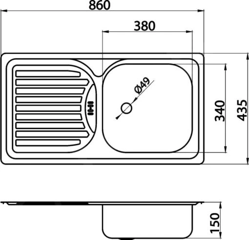 Novaservis Spoelbakken - Spoelbak 435x860 Mm, Rvs DR43/86 -Philips Verkoop 1d274574fab28db1de27440b