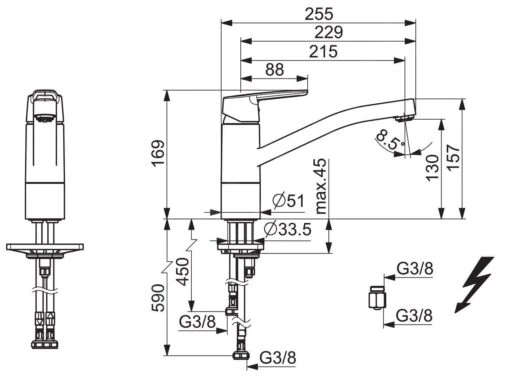 Hansa Polo - Eengreeps Keukenkraan, Voor Lagedruk Boilers, Chroom 51591193 -Philips Verkoop 242a4bd5709f5ff3d5d8e738