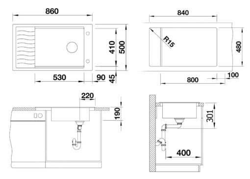 Blanco Elon XL 8 - Silgranit Spoelbak, 860x500 Mm, Met Accessoires, Aluminium 524872 -Philips Verkoop 56086eaa627e666ddebf6ab8