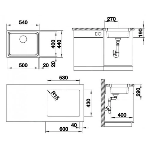 Blanco Etagon 500 - Spoelbak, 540x440 Mm, Met Verschillende Niveaus, Rvs 521840 -Philips Verkoop 5653541311d0211670102ff4