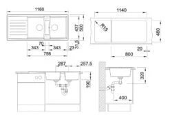 Blanco Lexa 8 - Silgranit Spoelbak, 1160x500 Mm, InFino, Antraciet 524980 -Philips Verkoop b922505f403fc15bf2664d1c