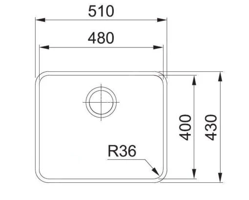 Franke Aton - ANX 110-48 Spoelbak, 510x430 Mm, RVS 122.0204.649 -Philips Verkoop ba5edc1e19e1053ac7ac7e70