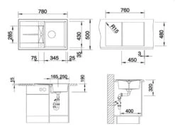 Blanco Metra 45 - Silgranit Spoelbak, 780x500 Mm, Aluminium 513186 -Philips Verkoop c4aac744b4be8810017bdb8d