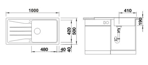 Blanco Sona XL 6 - Silgranit Spoelbak, 1000x500 Mm, Gray Rock 519690 -Philips Verkoop dba1451d52ab323a4f5dcd54