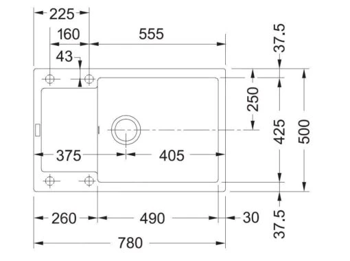 Franke Maris - MRG 611-78 BB Fragraniet Spoelbak, 780x500 Mm, Wit 114.0363.186 -Philips Verkoop f78616122f015b48bd5c2e26